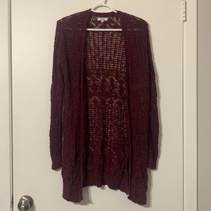 Mudd | Burgundy Long Cardigan